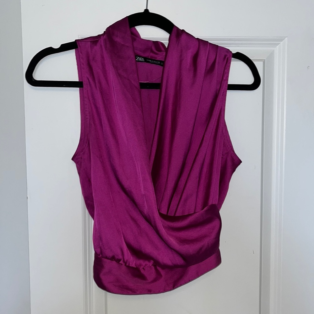 Purple Zara Wrap Top